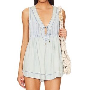 Free People Webster Romper in By The Beach Wash